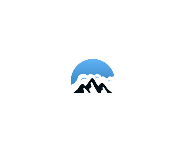 山峰,河流logo