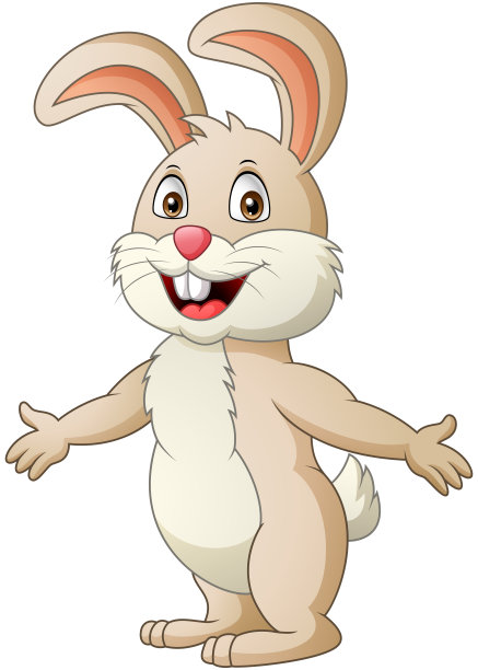 卡通白兔