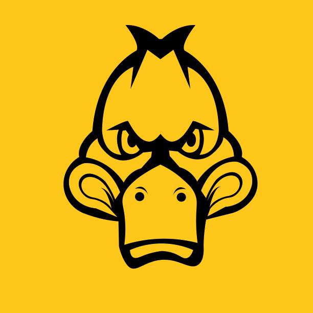 鸭子卡通logo标志