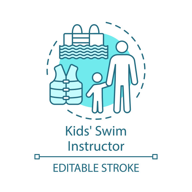 儿童游泳泳池logo