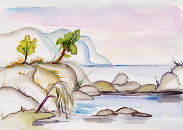 水山水画