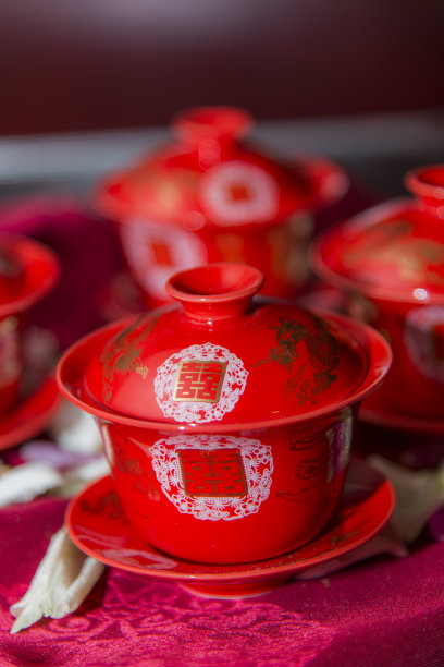 红色婚庆背景 红色中式婚礼背景