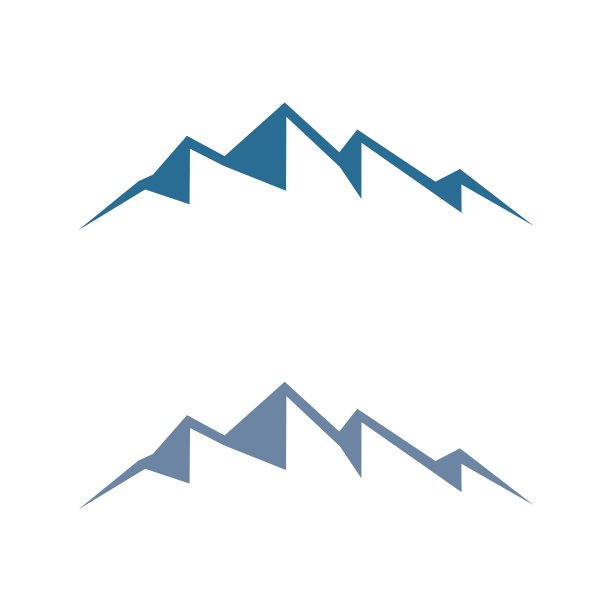 极简山水logo
