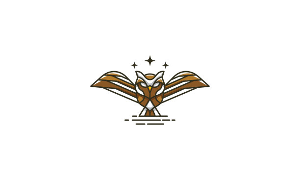 猫头鹰卡通标志