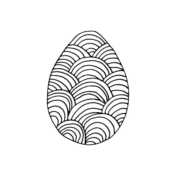 线描鸡蛋