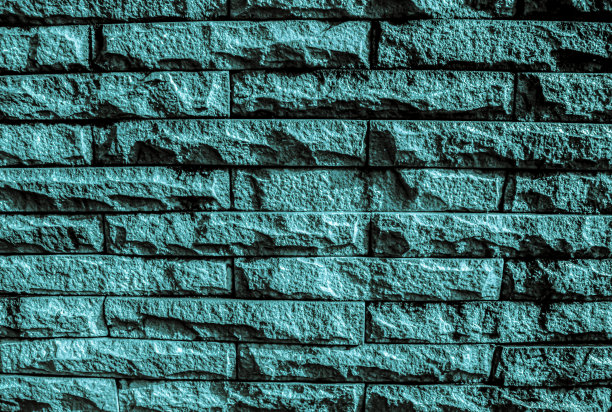 青色砖墙背景