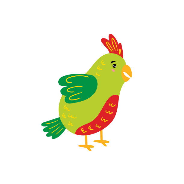 可爱矢量度假元素绿色