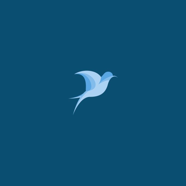 科技标志飞鸟logo