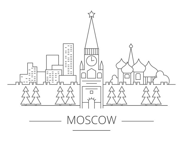 俄罗斯城市线描