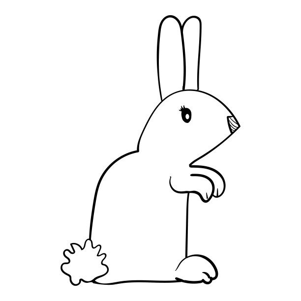 可爱兔单色内页