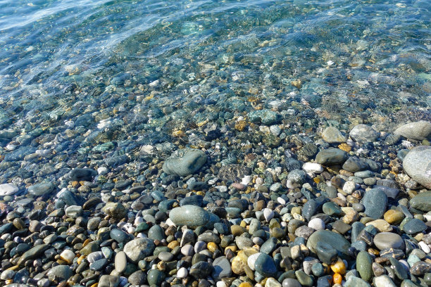 海浪沙滩砂石