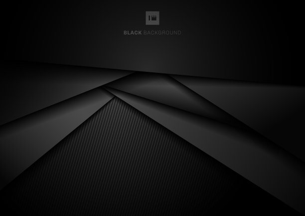 黑色立体几何图形高清背景素材