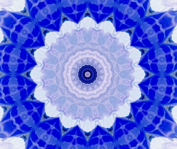 多彩几何花卉拼接图案