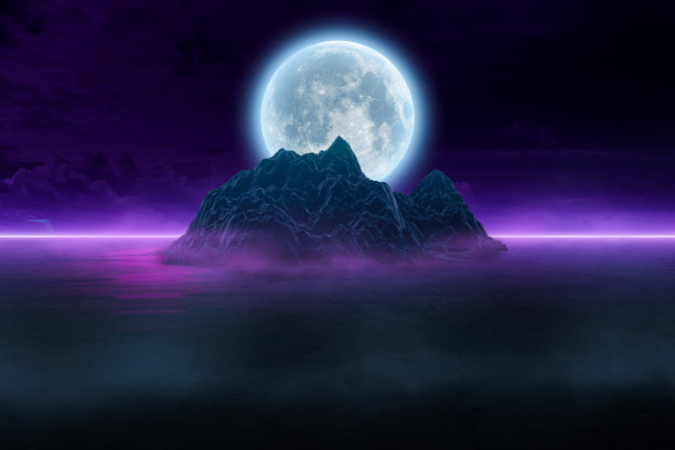 月亮山川山脉背景
