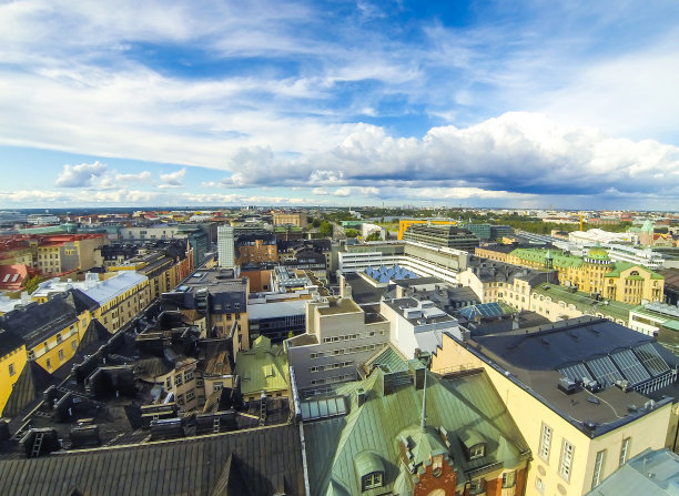 北欧芬兰赫尔辛基城市风光