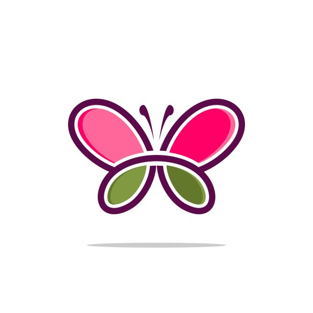 花朵蝴蝶logo