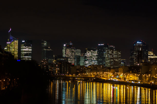 科技未来感城市夜景