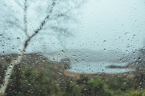 高清玻璃雨滴