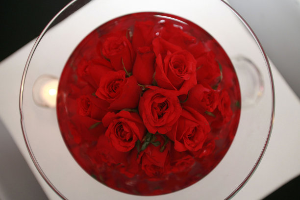 红色婚礼花艺素材