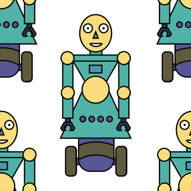 卡通可爱小机器人