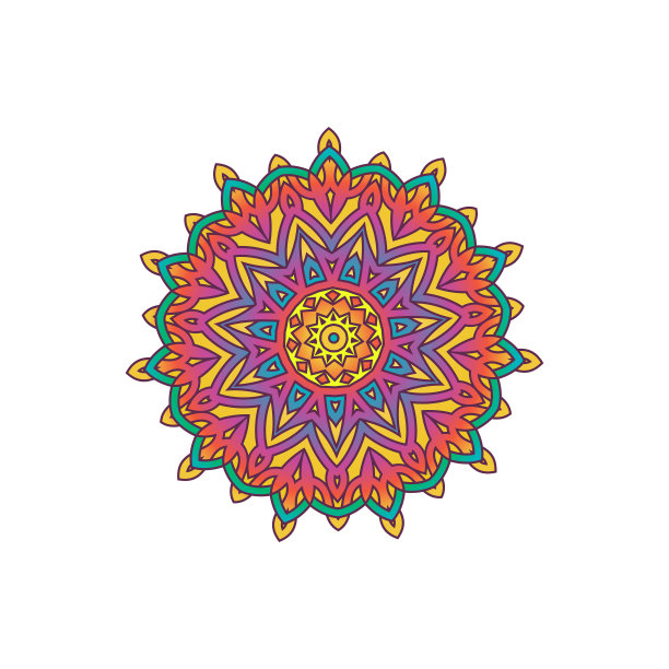 精美圆形渐变花纹图案