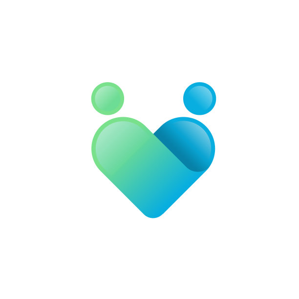 爱心logo人物标志