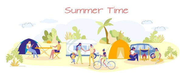 夏日休闲度假旅游网页