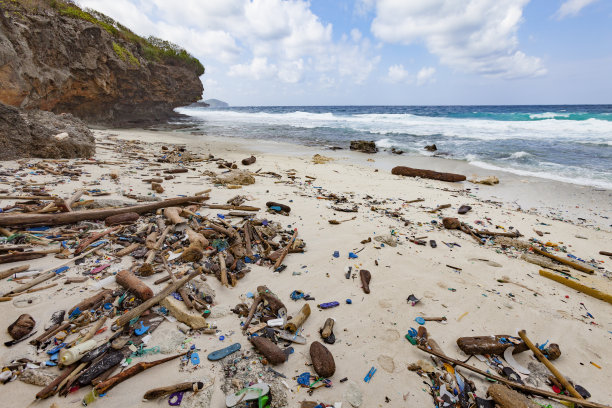 海边沙滩垃圾