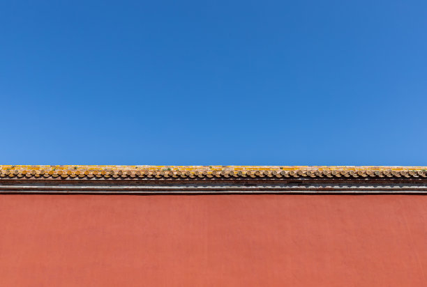 中国北京故宫建筑红墙