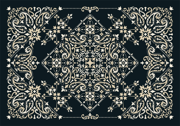 现代花纹地毯时尚地毯