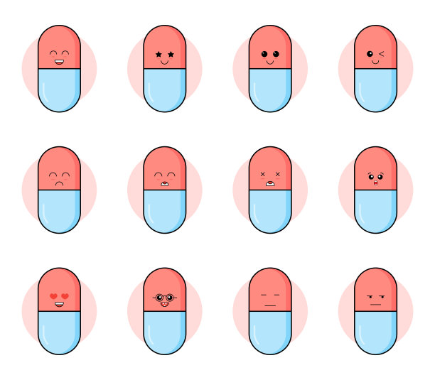 可爱矢量度假元素蓝色