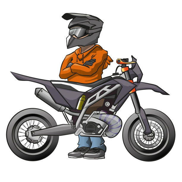 摩托车插画