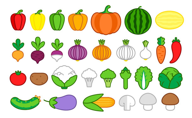卡通蔬菜之瓜类