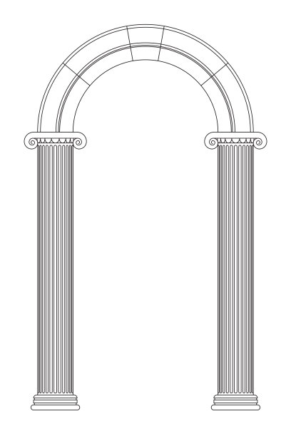 罗马柱矢量图