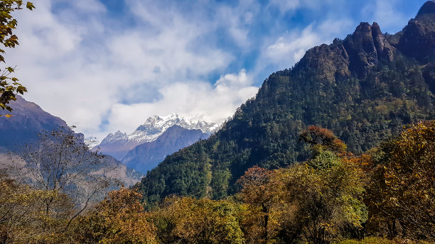 西藏雪山全景