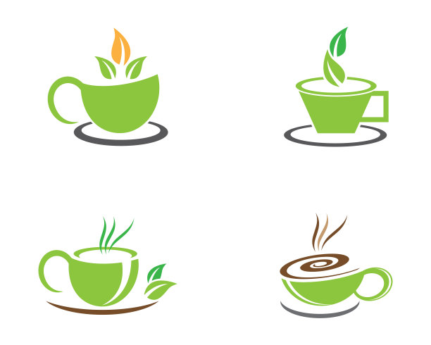 茶叶树叶绿叶logo