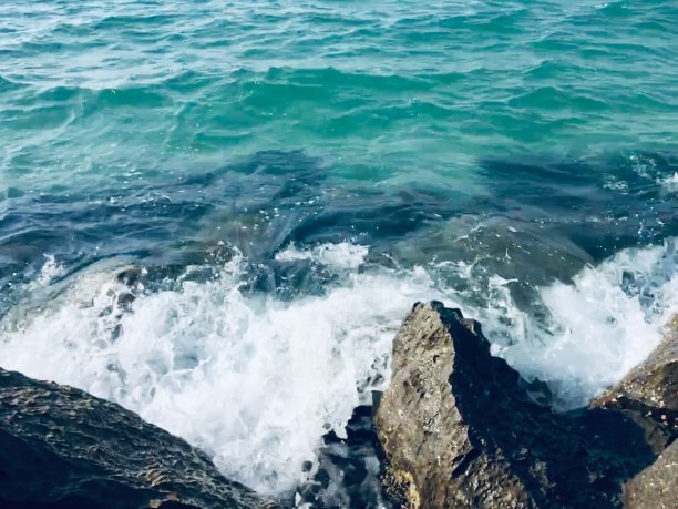 沙滩海滩海水水花泡沫