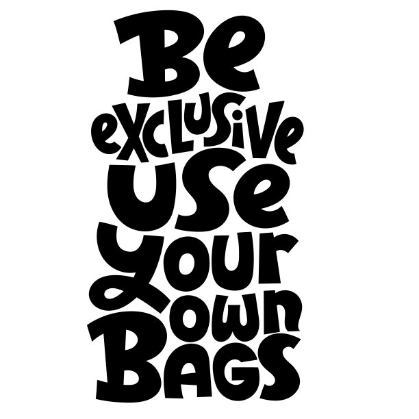 手写字体手提袋