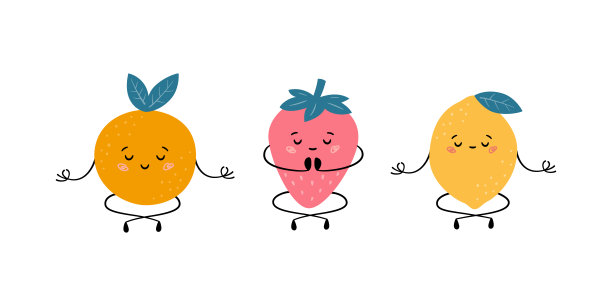 卡通形象橙子水果