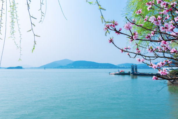 桃花湖泊