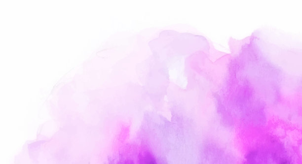 紫粉色水彩装饰画