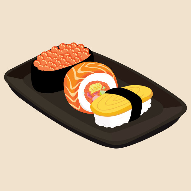 食物 寿司 矢量图形