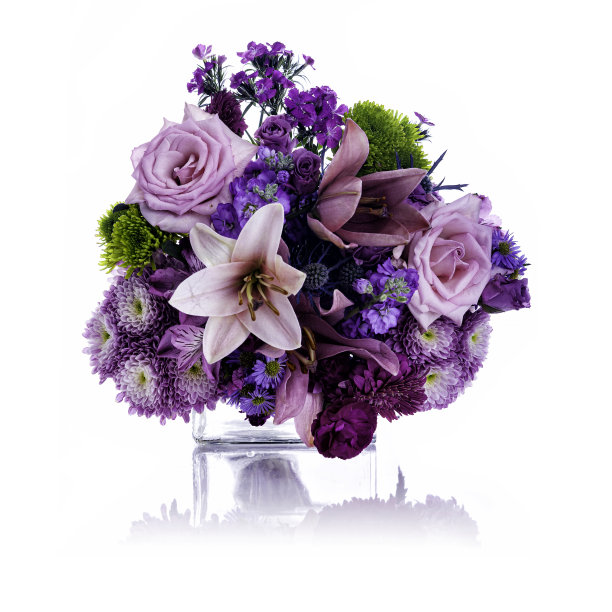 紫色花艺