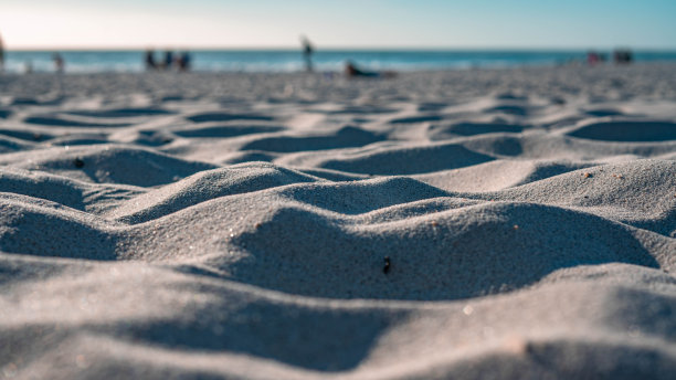 阳光夏季金沙滩沙石