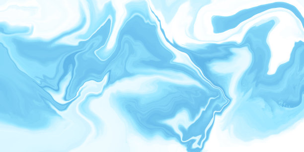 蓝色大海流体画