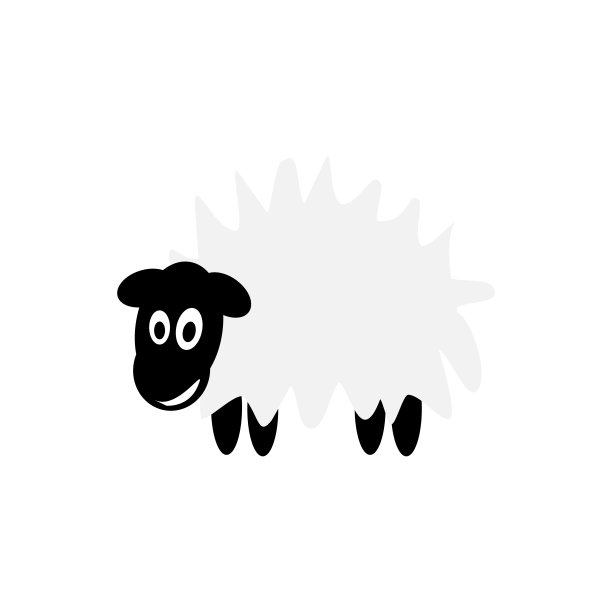 卡通可爱的小羊