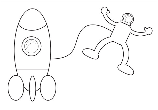 宇航员卡通封面设计