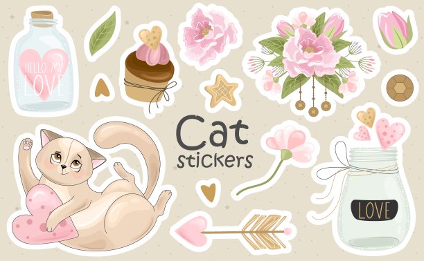 猫咪贴纸