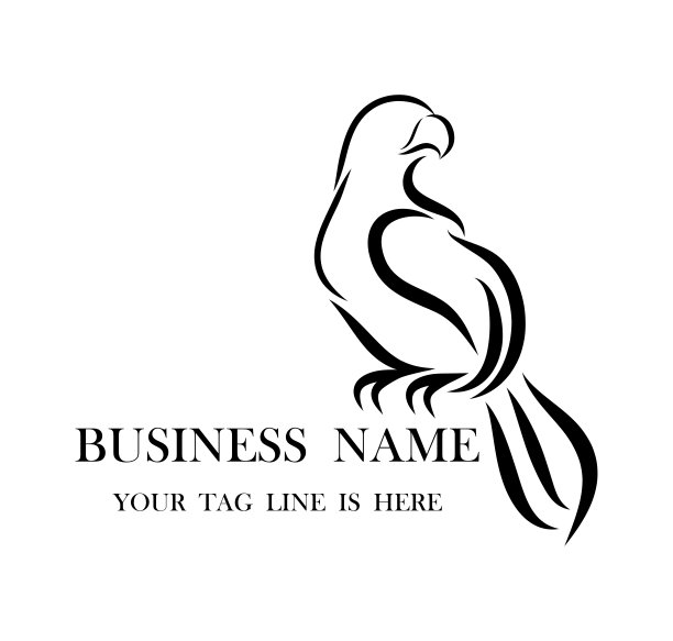 创意飞翔小鸟logo标志设计