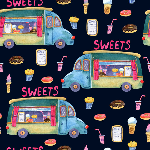 面包车文字背景素材